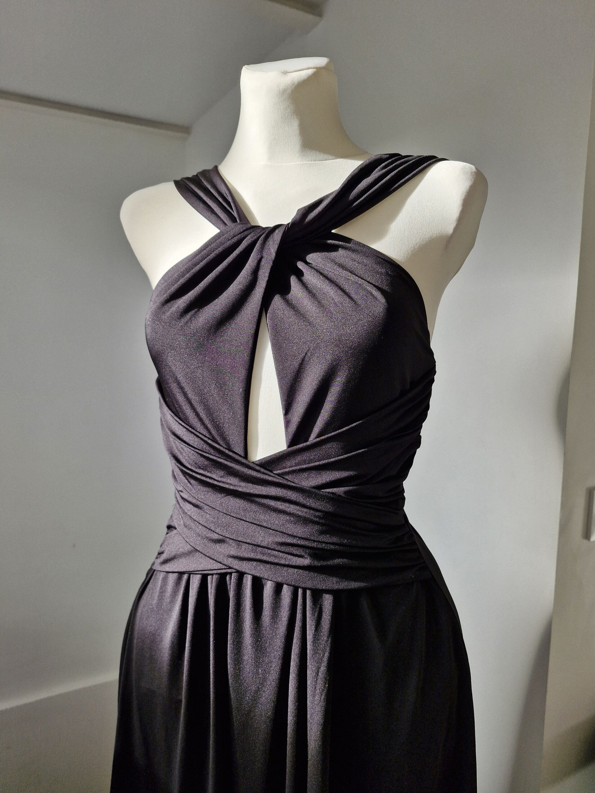 Vestido largo de fiesta negro - 3