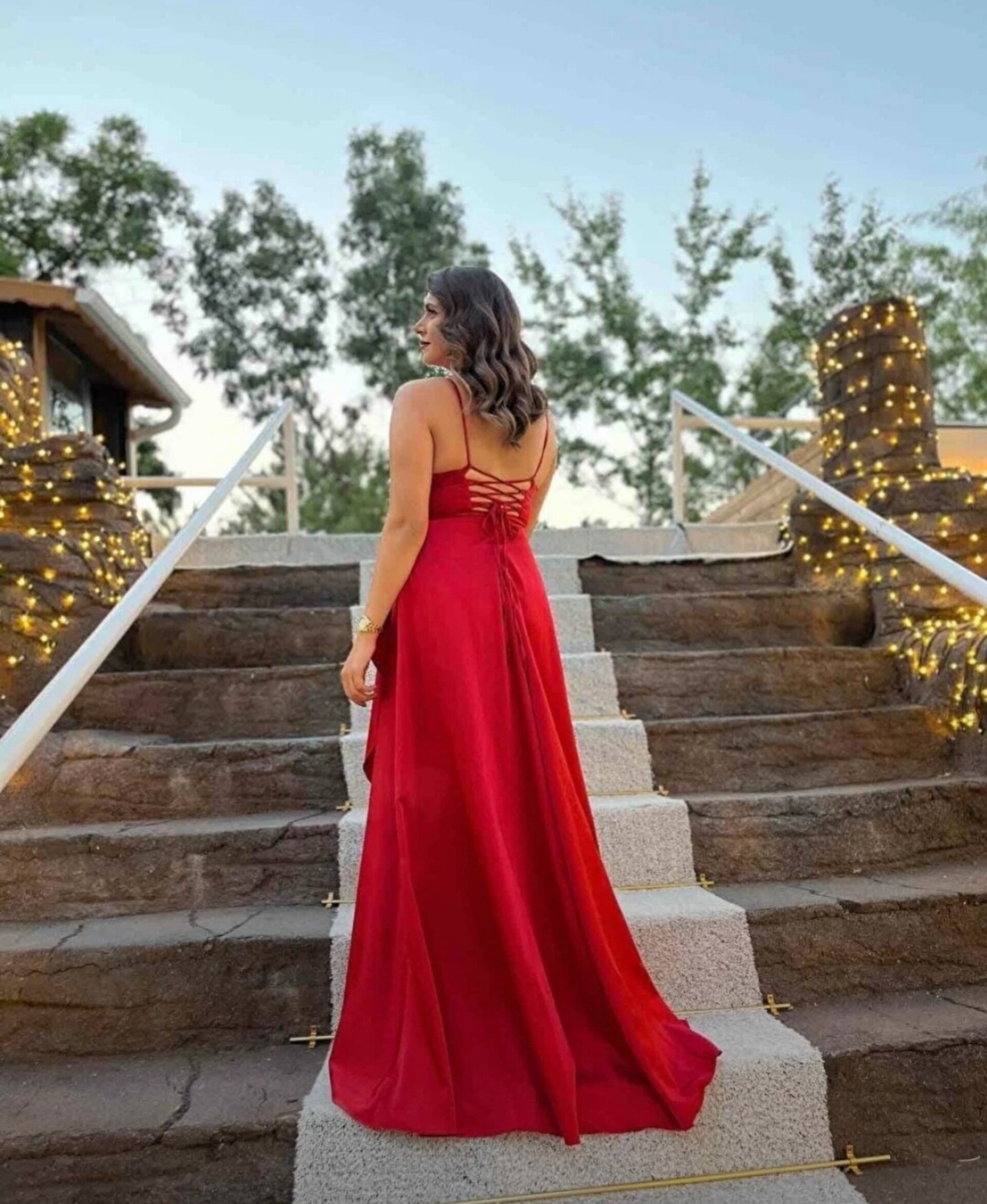 Vestido largo con corsé - 3