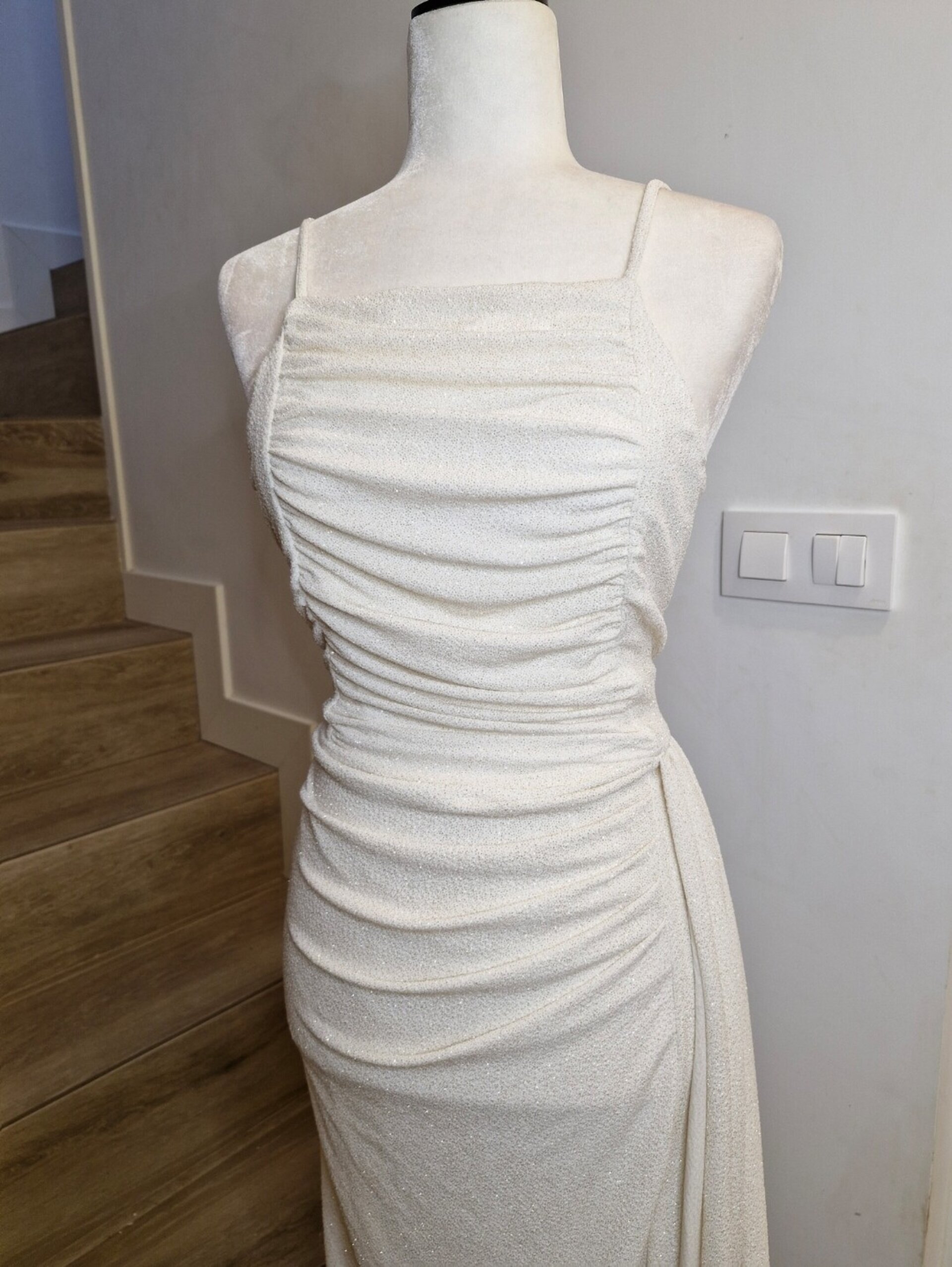 Vestido de novia blanco roto con brillos - 2